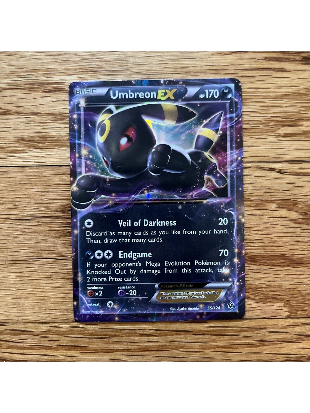 Umbreon EX 55/124 Holo EX Rare Fates Collide Pokemon English MP